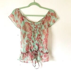 NWT Paul & Joe Sister sax fifth avenue romantic silk Salva top sz s